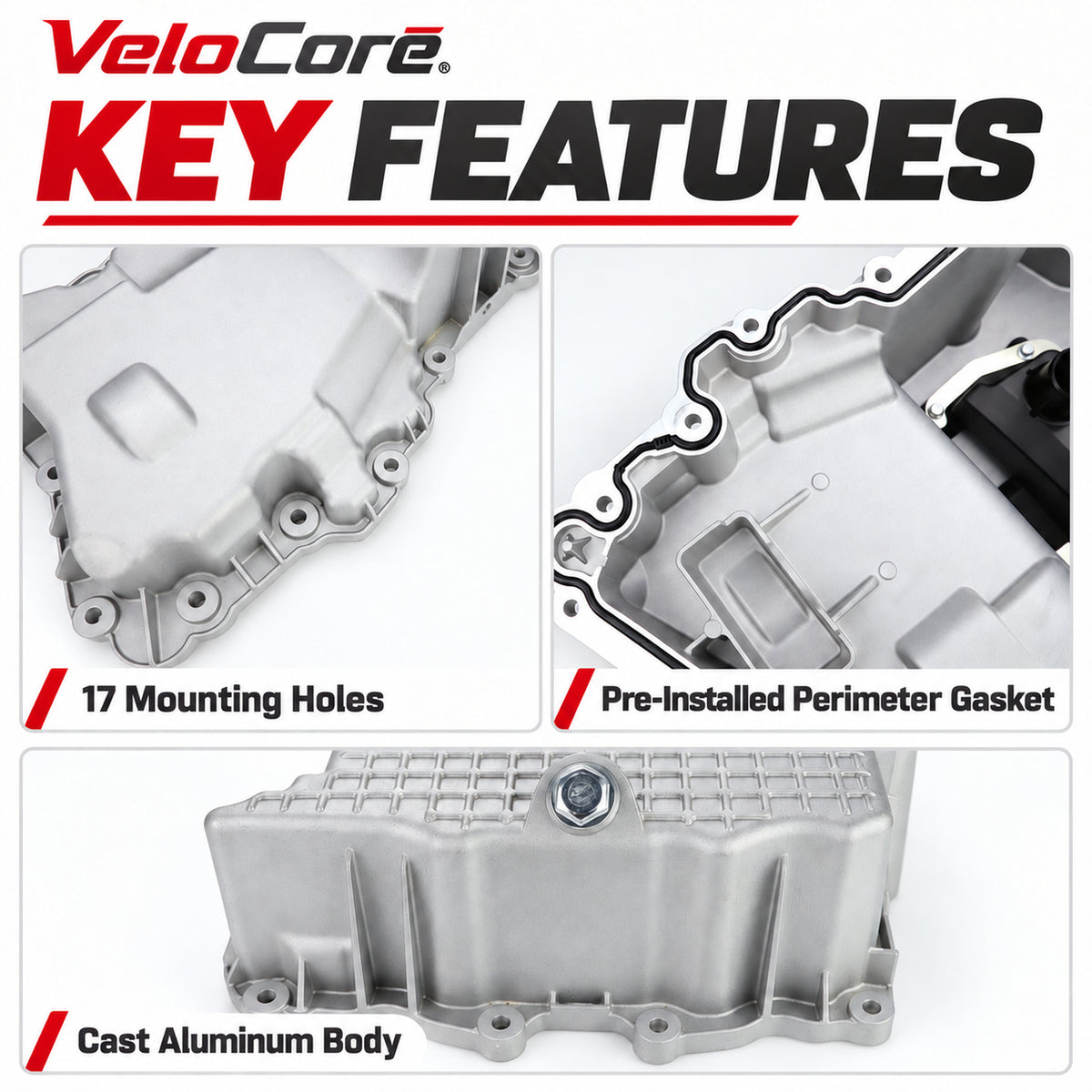 Ford F-150 2.7L aluminum lower oil pan: component and construction details