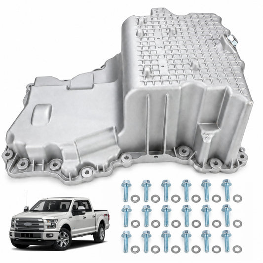 VeloCore Aluminum Lower Oil Pan 264-791 for Ford F-150 2015-2017 2.7L EcoBoost, Two-Piece Pan Applications