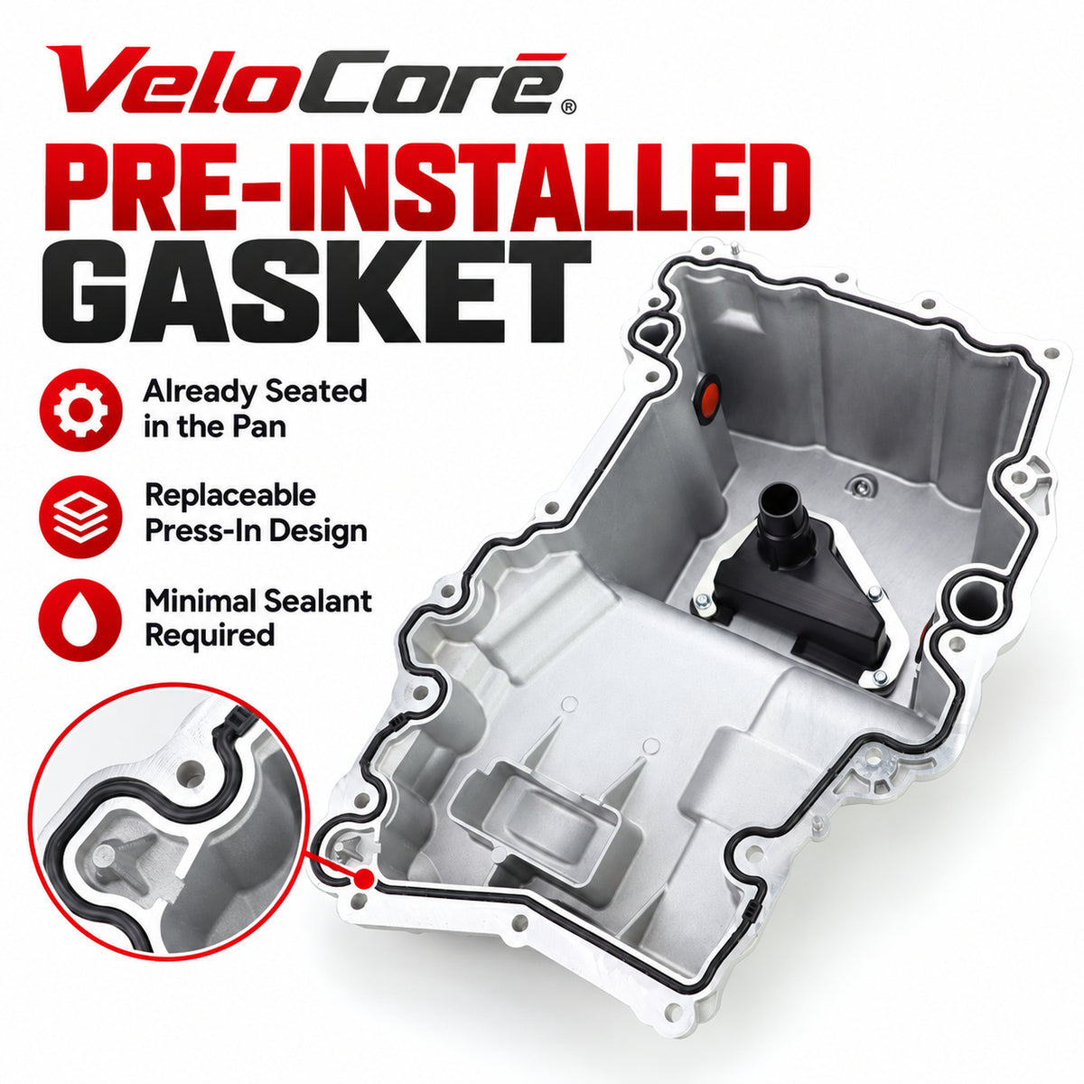 Ford F-150 2.7L aluminum lower oil pan: seals and weather protection details
