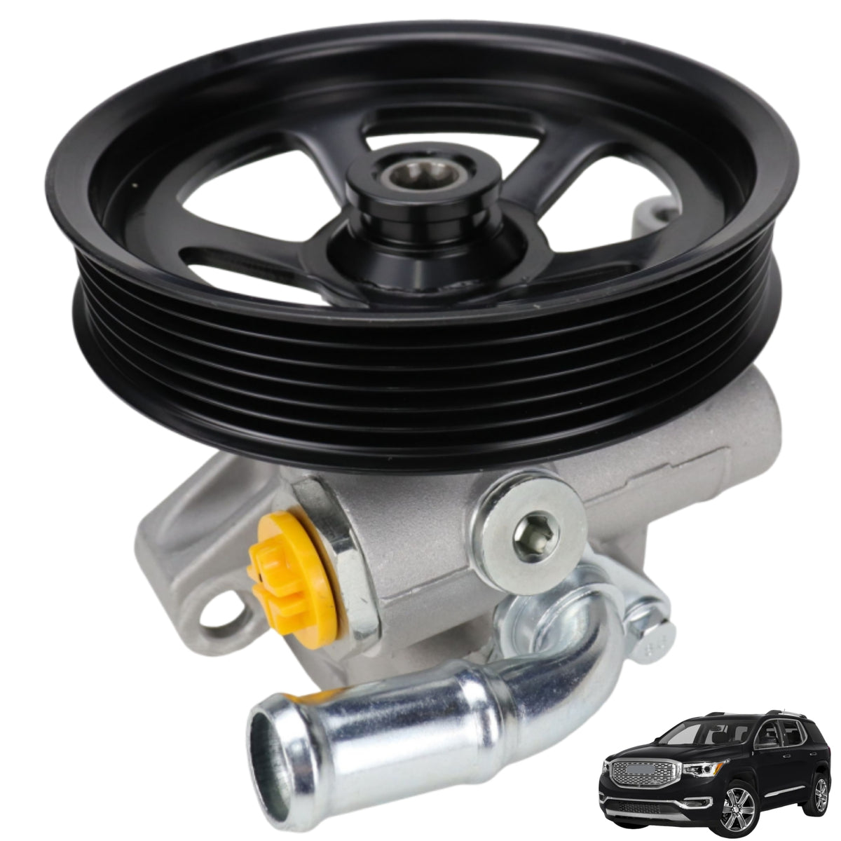 VeloCore 20-2403 Power Steering Pump With Pulley Compatible With GM 3.6L | Compatible with Buick Enclave, Chevy Equinox Traverse, GMC Acadia, Pontiac Torrent, Saturn Outlook Vue 2007-2013, 96-2403