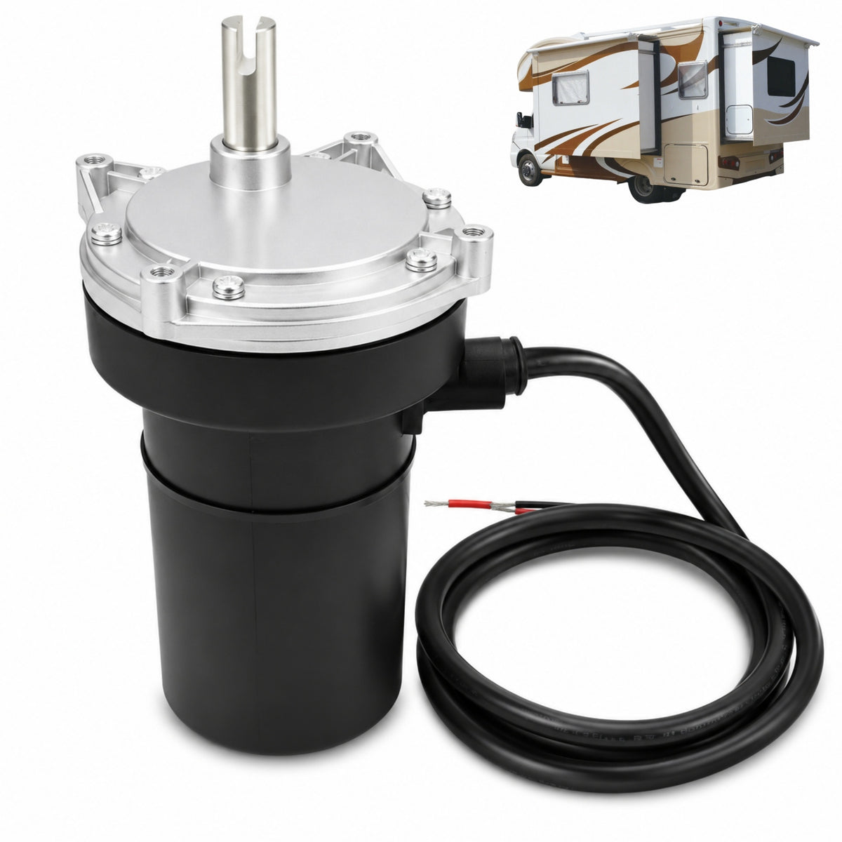 VeloCore Rear RV Stabilizer Jack Motor 352338 Fit for Lippert 12V 53:1 | compatible with Lippert LC298707 LC337199 LC369774 systems, rear position, 7A, 68 RPM, 50 in-lb run torque