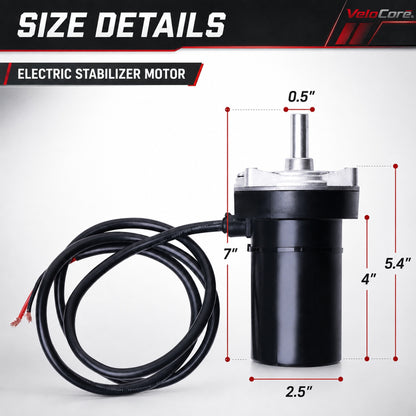 VeloCore Rear RV Stabilizer Jack Motor 352338 Fit for Lippert 12V 53:1 | compatible with Lippert LC298707 LC337199 LC369774 systems, rear position, 7A, 68 RPM, 50 in-lb run torque