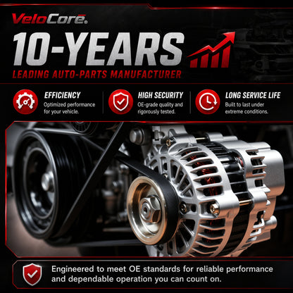 VeloCore Alternator Replacement Compatible with 2013-2017 Honda Accord L4 2.4L Automatic CVT Transmission Replace# 14489N 14489 31100-5A2-A02RM AMT0277 AHGA88 31100-5A2-A02
