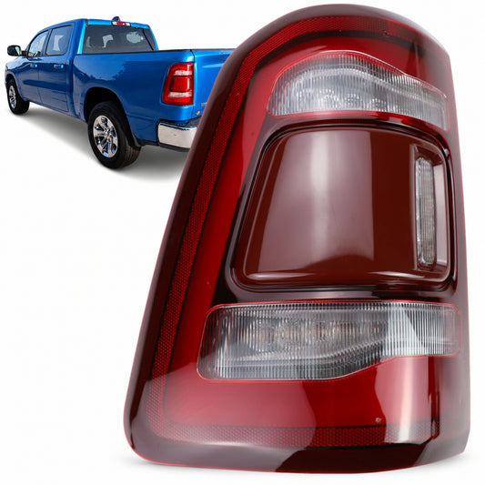 VeloCore LED Tail Light Left Driver Side 68262531AH with Blind Spot | Compatible with Dodge Ram 1500 2019 2020 2021 2022 2024, No Blind Module, Replace CH2800219, Rear Brake Light Red Lens