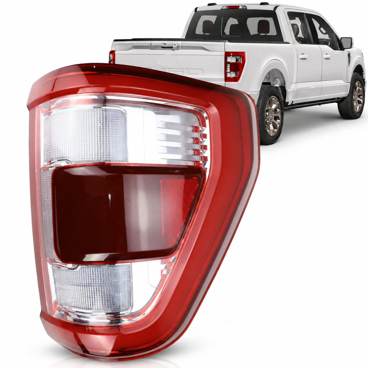 VeloCore LED Tail Light Assembly ML3Z13404D Right Passenger Side 11-Pin | Compatible with Ford F-150 2021 2022 2023 King Ranch, Lariat, Limited and Platinum W/Bracket W/O Radar