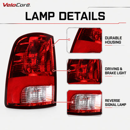VeloCore Pair Tail Light Assembly CH2819124 CH2818124 for Dodge Ram