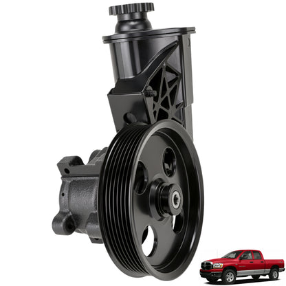 VeloCore Power Steering Pump 20-70269 Pulley Reservoir Complete Assembly | Compatible with Dodge Ram 1500 2002-2007 3.7L/4.7L, Durango 2004-2007 5.7L, Replaces 96-70269 55-7154 720-01126