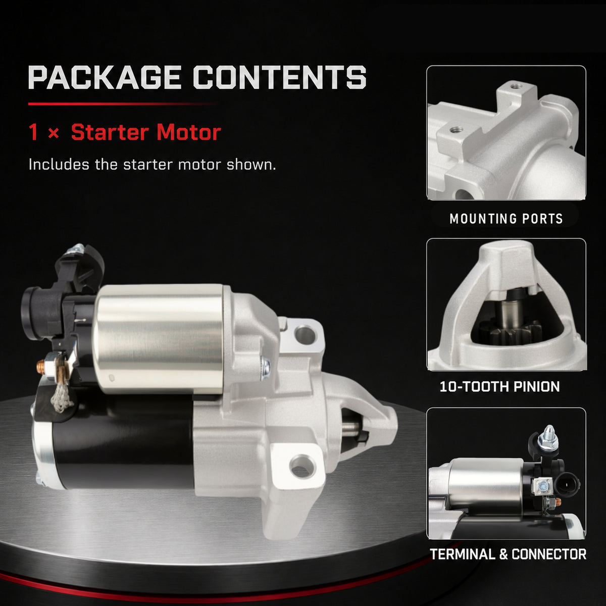 VeloCore Starter Motor 10910 Compatible with 14-18 Chevy Silverado 1500 Suburban Tahoe, Cadillac Escalade 6.2L 2015-2016, GMC Sierra 1500 V6 V8 4.3 5.3L 6.2L,2015-2016 GMC Yukon, 12655055 M000T24072