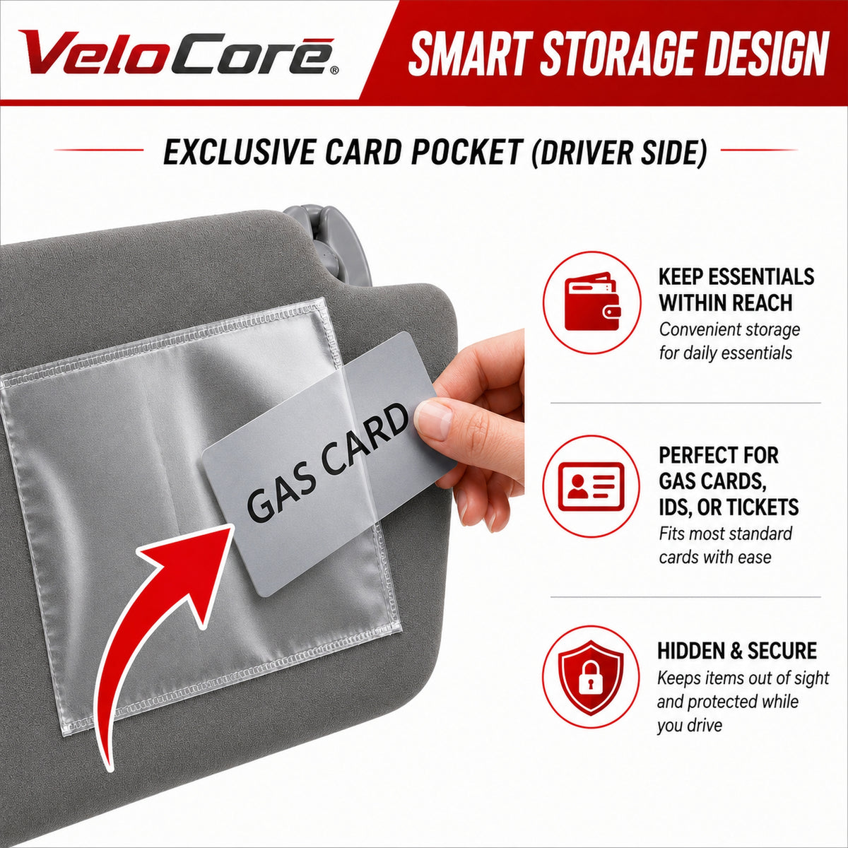 VeloCore Gray Sun Visor Pair Compatible with Toyota Tacoma 2005-2015