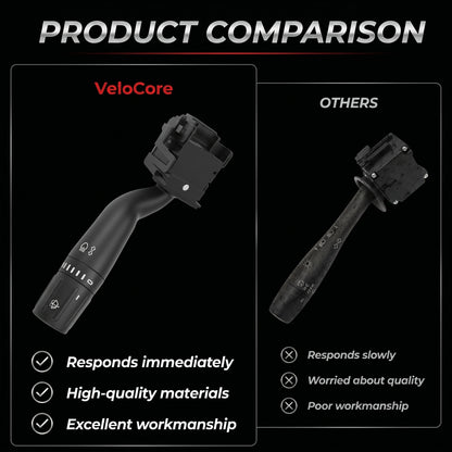 VeloCore Turn Signal Wiper Switch Lever Compatible with Ford F-150 F-250 F-350 F-450 Super Duty 2011-2013 - Multifunction Blinker Stalk Replaces BC3Z-13K359-BA SW-6874