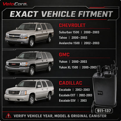 VeloCore Vapor Canister 15733604 for Chevy GMC Cadillac