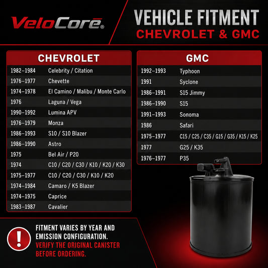 VeloCore Vapor Canister 215-153 for Chevy GMC Cadillac