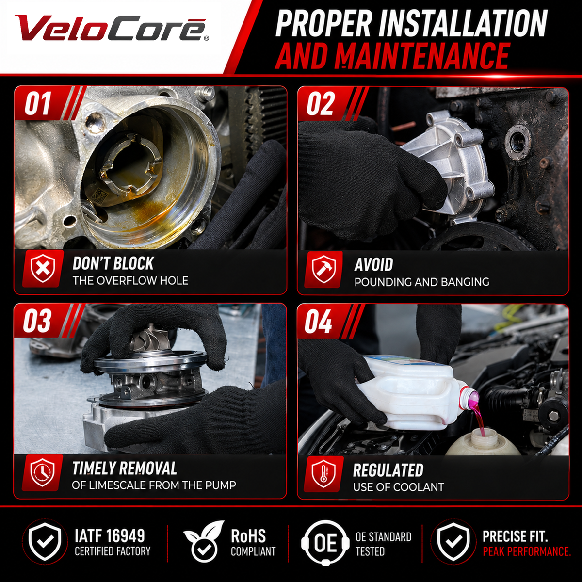 Velocore Water Pump Thermostat Housing Assembly Compatible with VW Audi EA888 Gen3 1.8T 2.0T GTI Jetta Golf Passat Tiguan A3 A4 A5 Q5 TT, Replaces 06L121011B 06L121111J 06L121012A