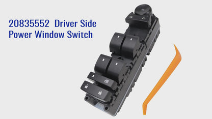 Flecto Master Power Window Switch Driver Side 20835552 with Door Lock Compatible with 07-14 Chevy Silverado Suburban Tahoe GMC Yukon Sierra 2009-2014 Escalade, 25783950 25976221