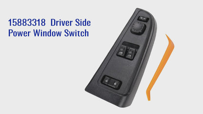 Flecto Master Power Window Switch Driver Side 15883318 with Door Lock & Bezel Compatible with 2003-2007 Chevy Silverado 1500 2500 3500 2003-2007 GMC Sierra 1500 2500 3500 Replace 920-023