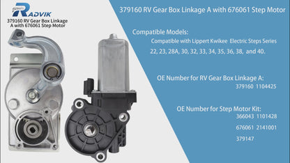 RV Gear Box Linkage & Step Motor 366043 - Lippert 12V Exterior Entry Step