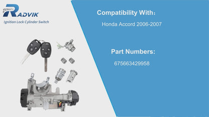 Honda Accord Complete Lock Set 675663429958 - Ignition Door Glove Box Fuel Cap  2 Keys 8E (2006-2007)