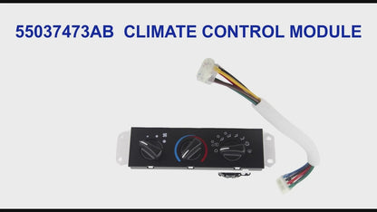 Flecto HVAC A/C Heater Climate Control Panel with Blower Motor Switch Compatible with 1999-2004 Jeep Wrangler TJ - Direct Replacement for OEM #55037473AB, BL101, HS-373, 55037473AA, 55037612AA