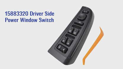 Flecto Master Power Window Switch Driver Side 15883320 with Door Lock Compatible with 03-07 Chevy Avalanche Silverado Suburban Tahoe GMC Yukon Sierra Cadillac Escalade, Replace 920-020 DWS-241