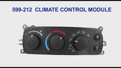 Flecto Climate Control Module A/C Heater Control Panel Compatible with 2001-2004 Dodge Dakota & 2002-2005 Ram 1500 2500 3500 - Replaces 599-212, 55055905AA, 55055905AE, 55056246AD