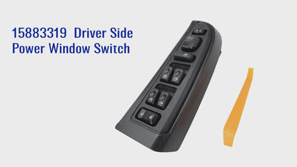 Flecto Master Power Window Switch Driver Side 15883319 with Door Lock & Folding Mirror Compatible with 2003-2006 Cadillac Escalade Chevy Silverado Avalanche Suburban Tahoe GMC Sierra Yukon Hummer H2
